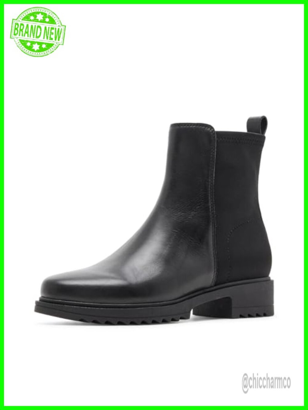 Waterproof Suede Ankle Bootie Stacked Block Heel Dress Casual